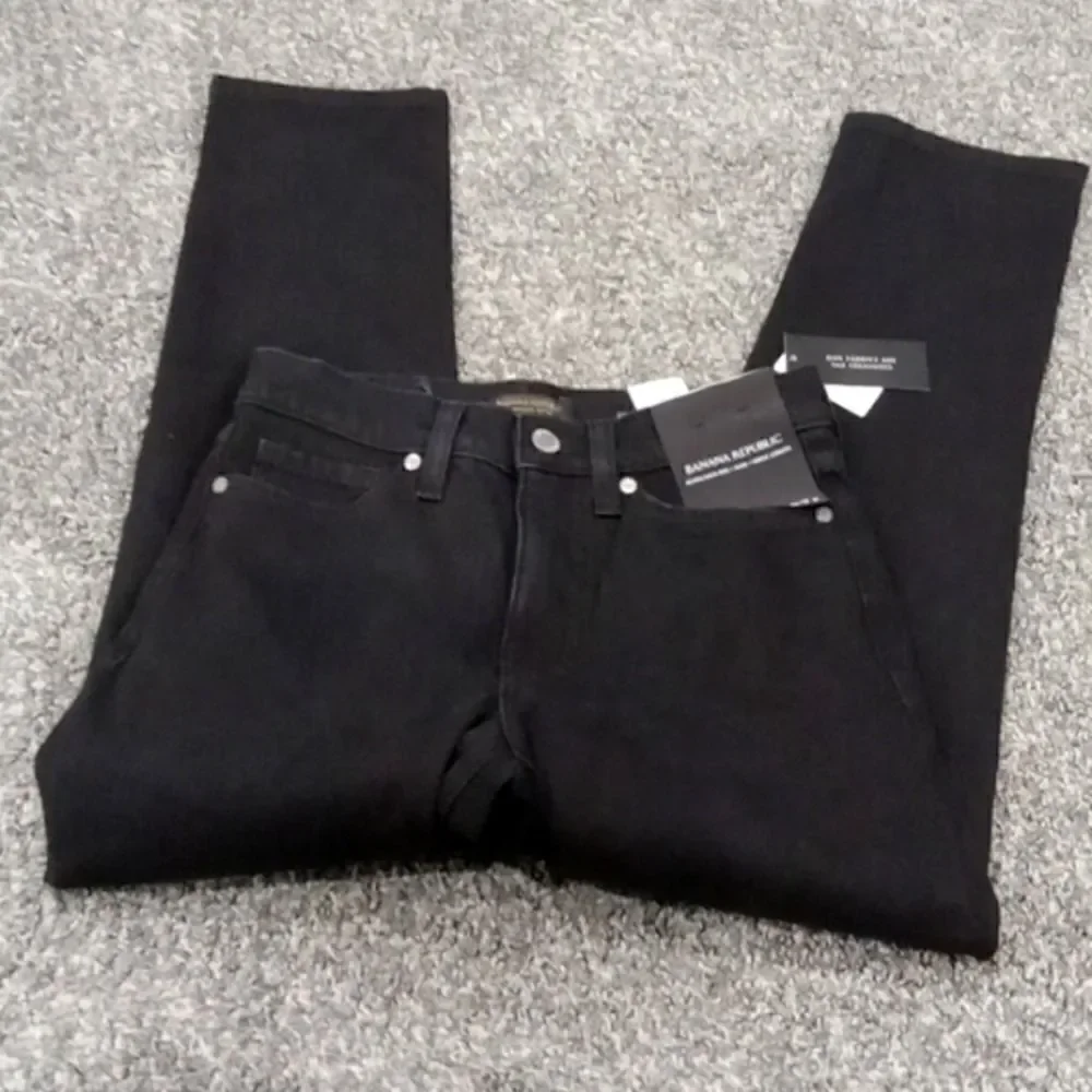 Banana Republic ultra-high rise Slim fit ankle length black jeans size 27P NWT - Picture 4 of 5